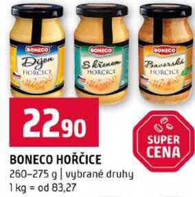BONECO HOŘČICE 260-275 g vybrané druhy