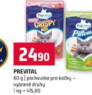 PREVITAL 60 g pochoutka pro kočky vybrané druhy