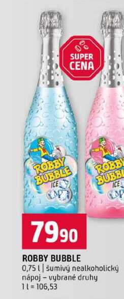 ROBBY BUBBLE 0,75l šumivý nealkoholický nápoj vybrané druhy 