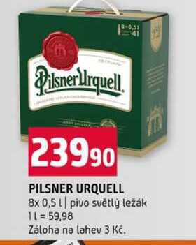 PILSNER URQUELL 8x 0,5l pivo světlý ležák 