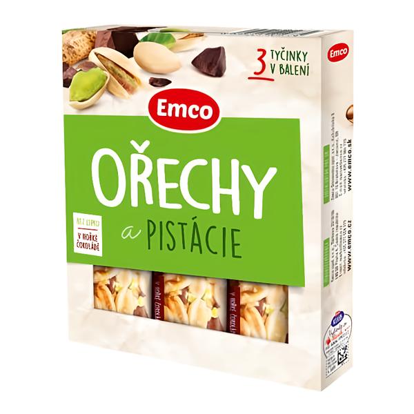 Emco Tyčinky ořechy a pistácie 3x35g