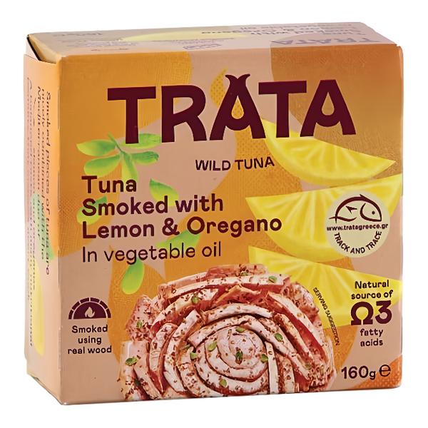 Trata Tuňák uzený v rostlinném oleji citron-oregano