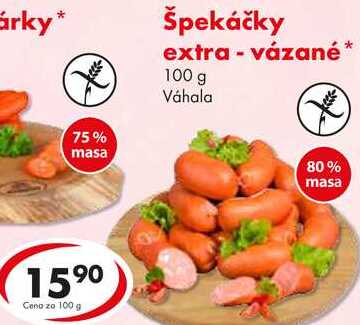 Špekáčky extra - vázané, 100 g