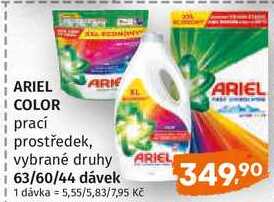ARIEL COLOR prací prostředek, vybrané druhy 60 dávek