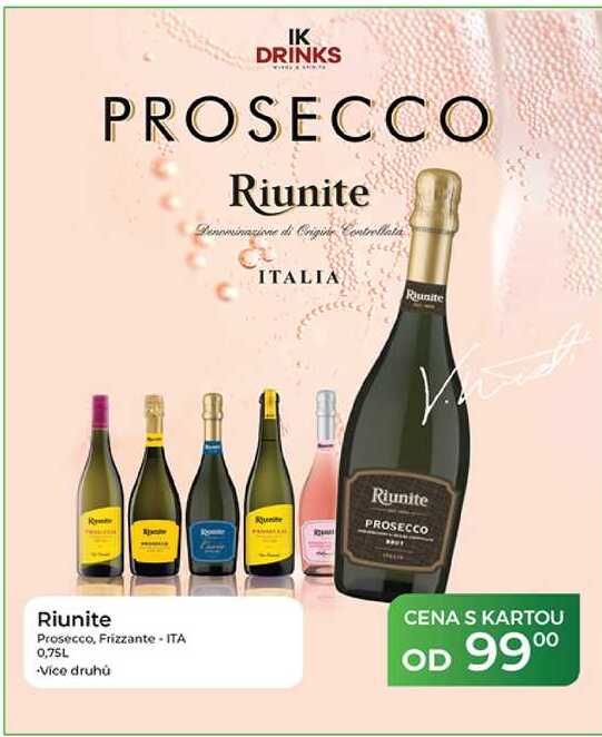 Riunite Prosecco, Frizzante - ITA 0,75L  