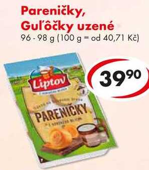 Pareničky, Guľôčky uzené, 96-98 g
