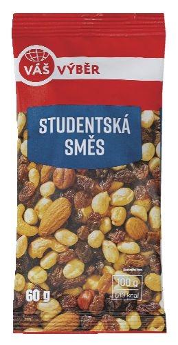 VÁŠ VÝBĚR Studentská směs, Kešu a klikva mix, 60 g