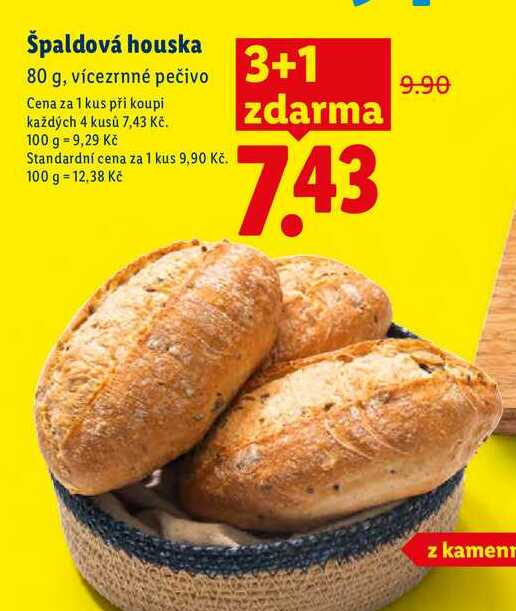 Špaldová houska, 80 g