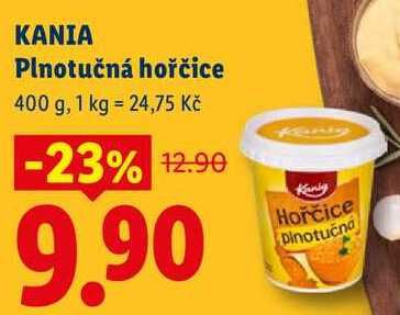 KANIA Plnotučná hořčice, 400 g