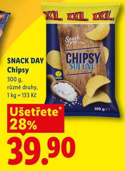 SNACK DAY Chipsy, 300 g