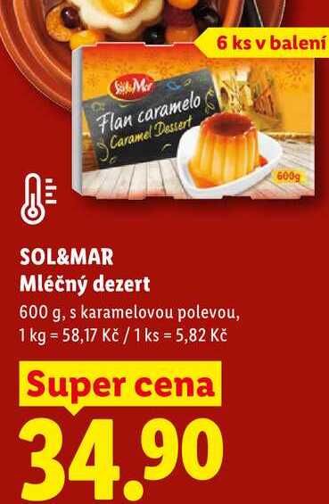SOL&MAR Mléčný dezert, 600 g