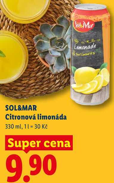 SOL&MAR Citronová limonáda, 330 ml