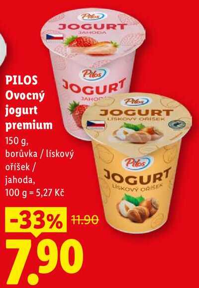 PILOS Ovocný jogurt premium, 150 g
