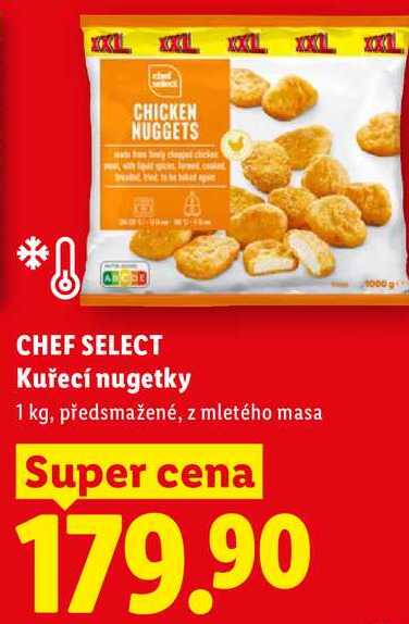 CHEF SELECT Kuřecí nugetky, 1 kg