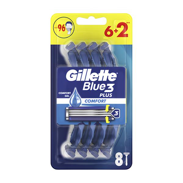 Gillette Blue3 Comfort jednorázová holítka (6 + 2 ks)