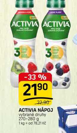 ACTIVIA NÁPOJ vybrané druhy 270-280 g