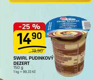 SWIRL PUDINKOVÝ DEZERT 150 g 