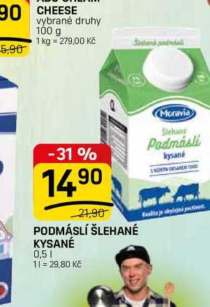 PODMÁSLÍ ŠLEHANÉ KYSANÉ 0,5l v akci