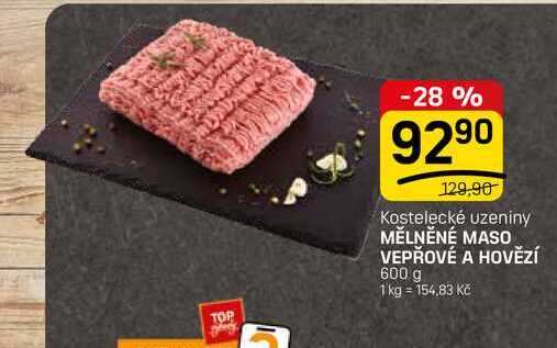 MĚLNĚNÉ MASO VEPŘOVÉ A HOVĚZÍ 600 g 