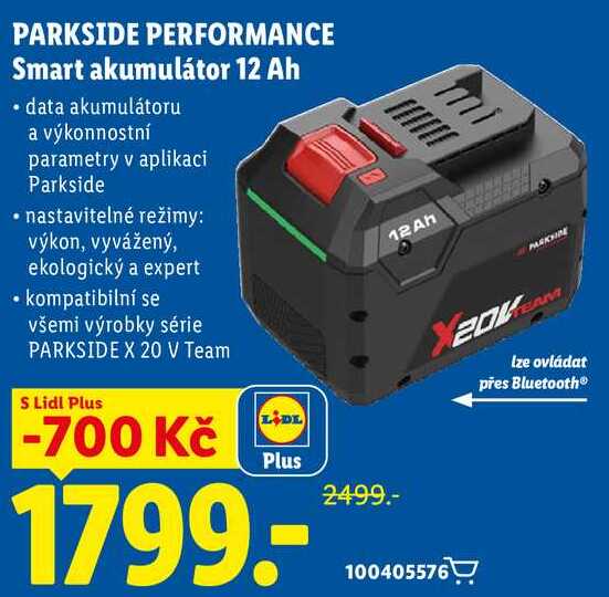 PARKSIDE PERFORMANCE Smart akumulátor 12 Ah 