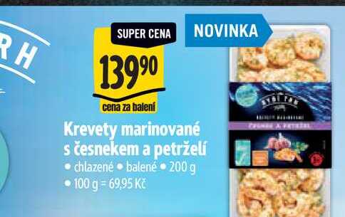 krevety marinované s česnekem a petrželí 200 g