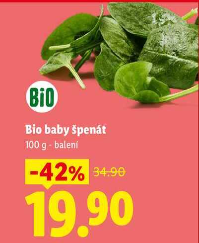 Bio Bio baby špenát, 100 g 