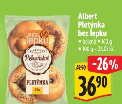  Albert Pletýnka bez lepku  balená 160 g 