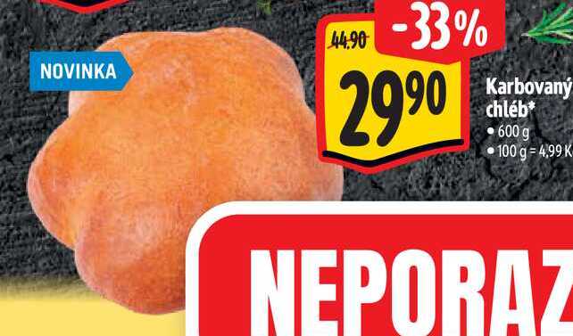 Karbovaný chléb, 600 g