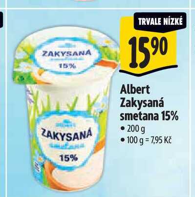   Albert Zakysaná smetana 15% 200 g  