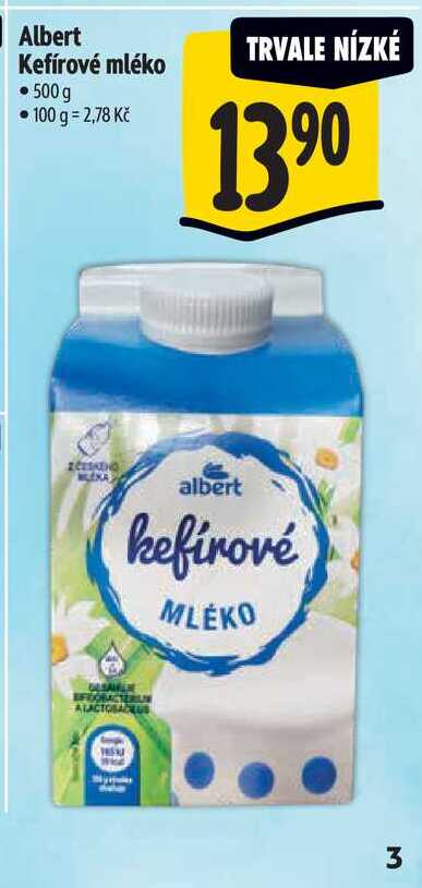 Albert Kefírové mléko, 500 g