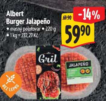 Albert Burger Jalapeño, 220 g