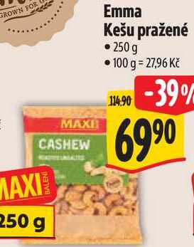 Emma Kešu pražené, 250 g