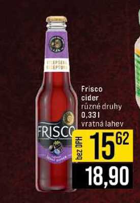 Frisco cider různé druhy 0,33l