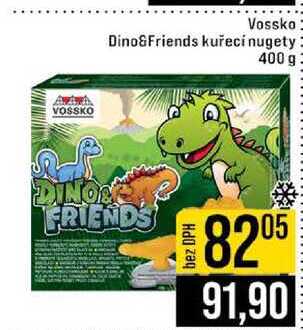 Vossko Dino&Friends kuřecí nugety 400 g 