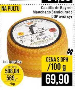 Castillo de Bayren Manchego Semicurado DOP ovčí sýr 100 g