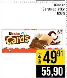 Kinder Cards oplatky 128 g