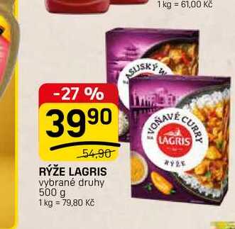 RÝŽE LAGRIS vybrané druhy 500 g
