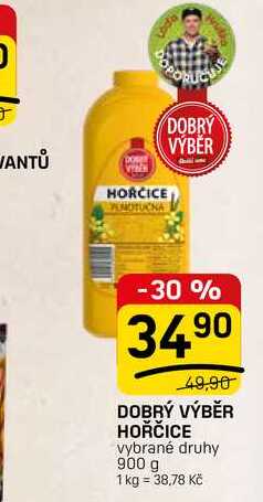DOBRÝ VÝBĚR HOŘČICE vybrané druhy 900 g 
