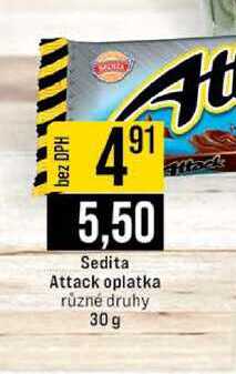 Sedita Attack oplatka různé druhy 30 g 