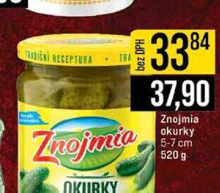 Znojmia okurky 5-7 cm 520 g 