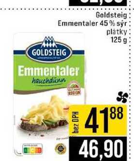 Goldsteig Emmentaler 45% sýr plátky 125 g