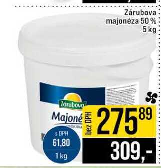 Zárubova majonéza 50% 5 kg