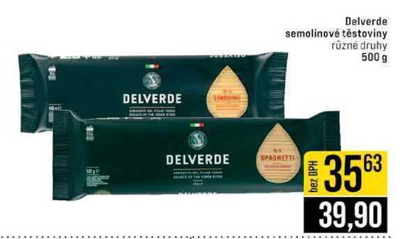 Delverde semolinové těstoviny různé druhy 500 g 
