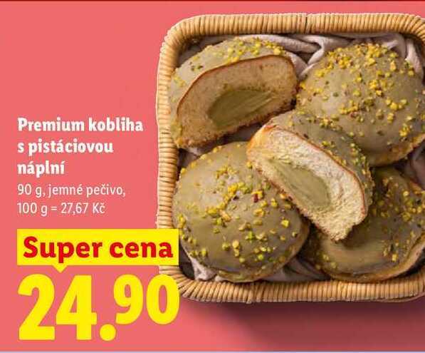 Premium kobliha s pistáciovou náplní , 90 g