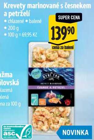 Krevety marinované s česnekem a petrželí, 200 g