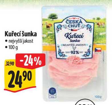 Kuřecí šunka, 100 g