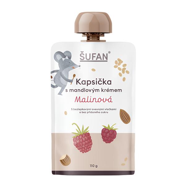 Šufan Kapsička s mandlovým krémem malinová