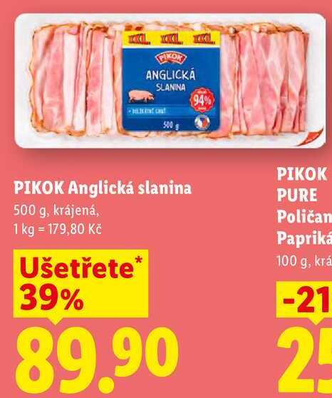 PIKOK Anglická slanina 500 g