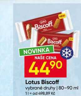 Lotus Biscoff vybrané druhy 80-90 ml
