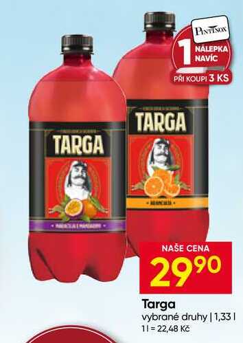 Targa vybrané druhy 1,33 l